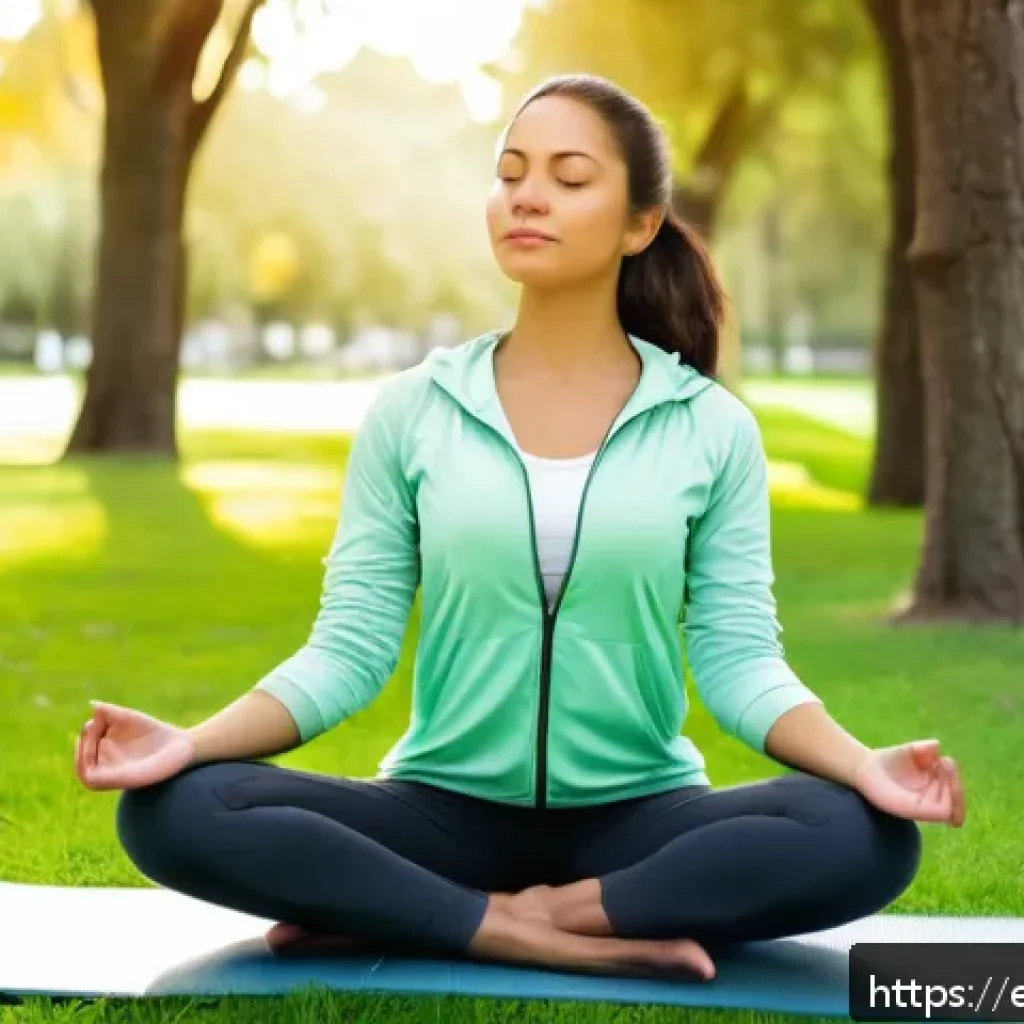 공인회계사 시험 후 휴식기 활용법 - A serene outdoor scene depicting a young Hispanic professional woman in her mid-20s practicing yoga ...