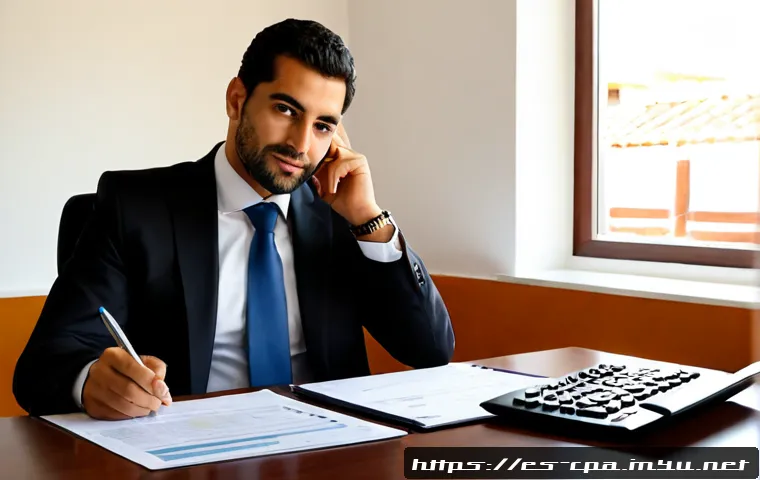 Home 17 CPA 자격증과 추가 자격증 연계 - Photorealistic career development scene for a Spanish-speaking accounting professional: a confident ...